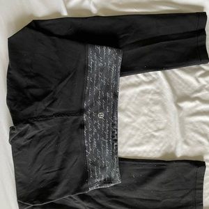 Lululemon crop black leggings